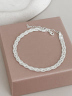 Pulseira Trançada banhada a prata - Use Luxy - foto 2
