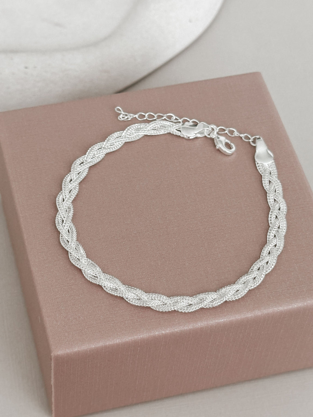 Pulseira Trançada banhada a prata - Use Luxy - foto 2